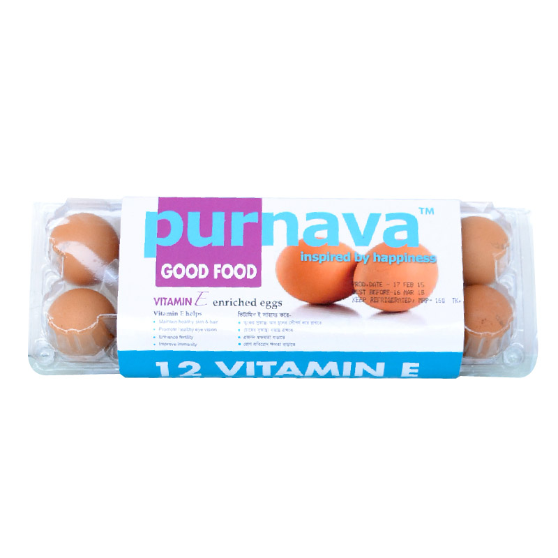 Groceries Eggs PURNAVA VITAMINE EGG 12PCS PKT