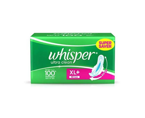 WHISPER ULTRA CLEAN XL+ 30 PADS