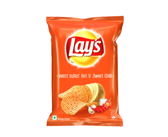 LAYS HOT N SWEET CHILL POTATO CHIPS 50GM